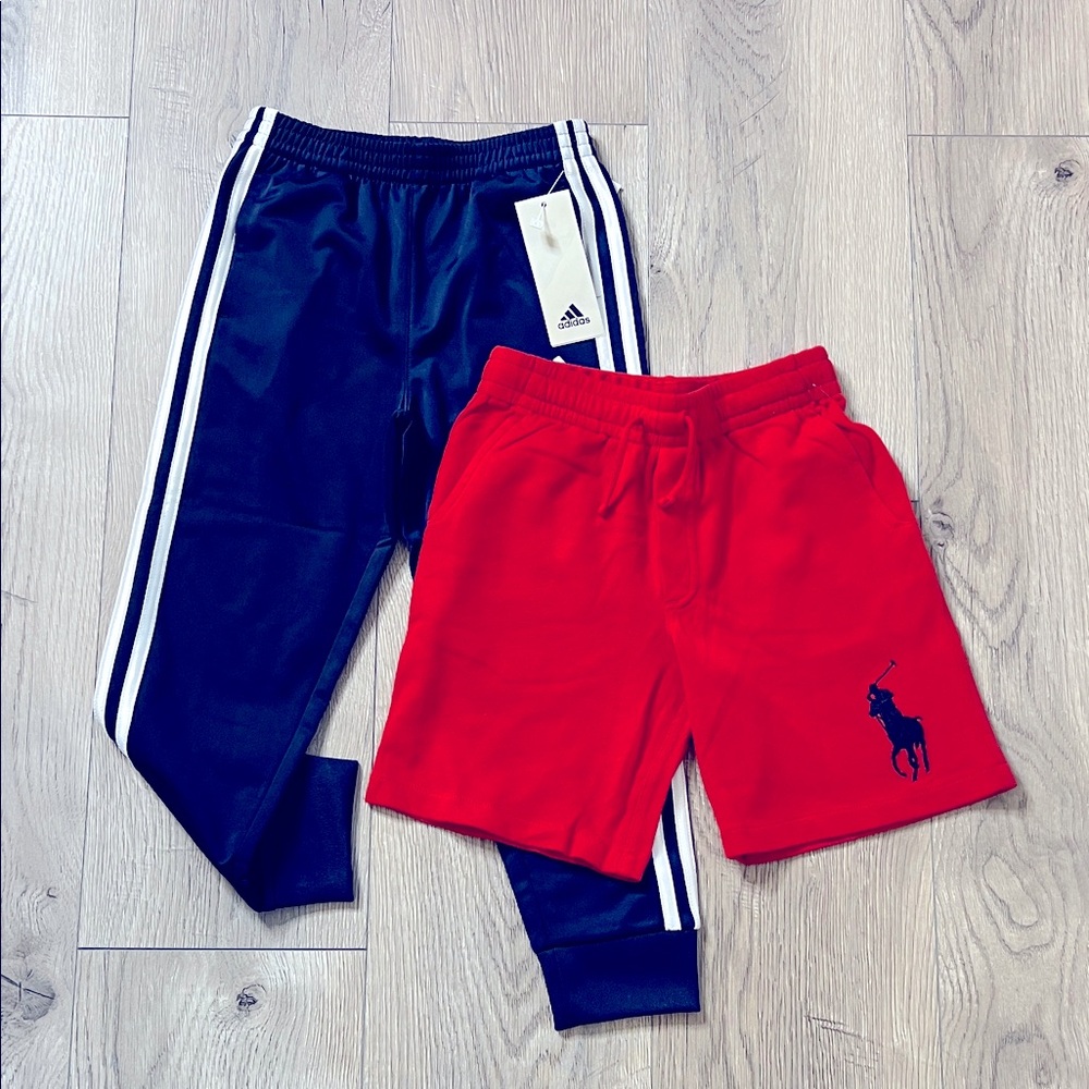 Two pieces kids boys addidas and Polo Ralph Lauren.